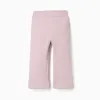 Flared brushed leggings for baby girls, lilac
