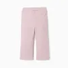 Flared brushed leggings for baby girls, lilac