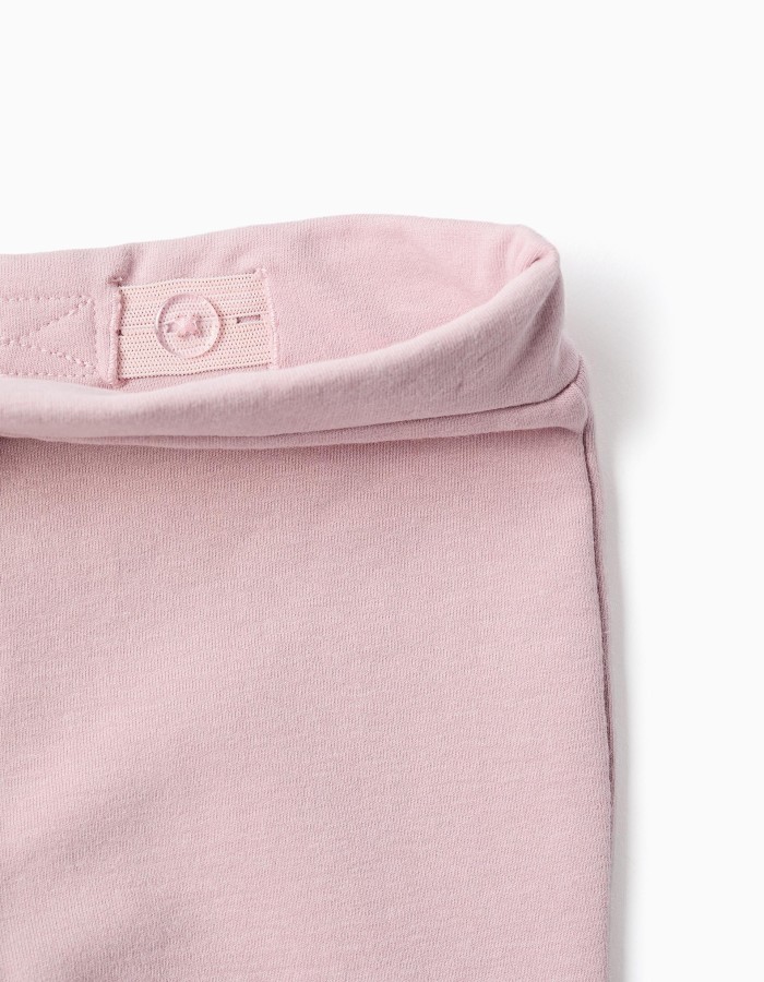 Flared brushed leggings for baby girls, lilac