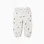 Brushed fleece trousers with dots pattern for baby girls, white