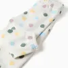 Brushed fleece trousers with dots pattern for baby girls, white