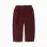 Corduroy trousers with ruffled paperbag waist for baby girls, burgundy