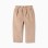 Corduroy trousers with ruffled paperbag waist for baby girls, beige