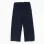 Wide leg ribbed knit trousers for baby girls, navy blue