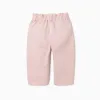 Baggy twill trousers for baby girls, light pink