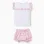 Cotton pyjamas with stripes and hearts for baby girls, white/pink