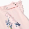 Short pyjamas with Minnie & Figaro for newborn and baby girls, pink