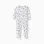 Cotton sleepsuit with Stitch motif for newborn and baby girls, white