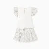 T-shirt + skort with ethnic stripes B&S for baby girls, multicolour