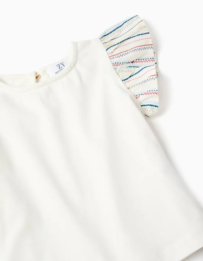 T-shirt + skort with ethnic stripes B&S for baby girls, multicolour