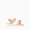 Ultralight Sandals with Touch Fasteners for Baby Girls, Coral