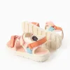 Ultralight Sandals with Touch Fasteners for Baby Girls, Coral