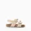 Suede Sandals with Bows for Baby Girls, Beige