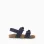 Suede Sandals with Bows for Baby Girls, Dark Blue