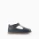 Mary Jane shoes in leather for baby girls, dark blue