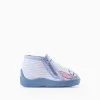 Slippers with Stitch print for babies and girls, blue/white