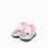 Velvet slippers with Minnie embroidery for babies and girls, light pink