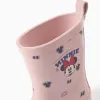 Rubber wellies with Minnie prints for baby girls, light pink