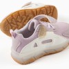 Light-up trainers with non-slip sole for baby girls, lilac/white