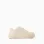 Trainers with embossed bows and elastic laces for baby girls, beige