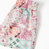 Cotton shorts with a tile pattern for baby girls, multicolour