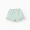 Shorts in cotton and linen with ruffled hem for baby girls, light green