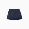 Knitted skirt with decorative bow for baby girls, navy blue