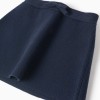 Knitted skirt with decorative bow for baby girls, navy blue