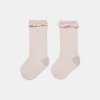 Baby Girls Knee-High Socks with Lace Detail