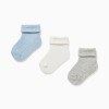 Pack of 3 Ribbed Socks for Newborn and Baby Boys, Multicolour