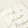 Tights with Ruffles for Newborn Girls and Babies, White