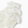 Pack of 3 Pairs of Socks with Broderie Anglaise for Baby Girls, White