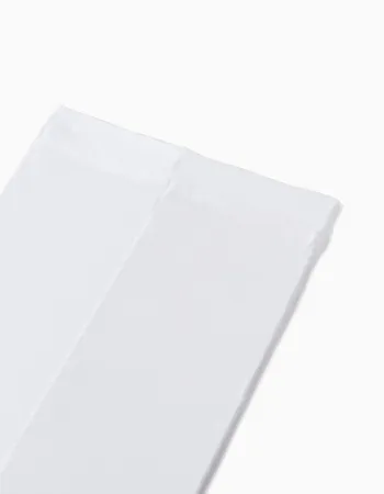Pack of 2 40Den Microfiber Tights for Baby Girls, White