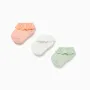 3 pairs of ankle socks for newborn and baby girls, multicolour