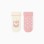 2 non-slip socks with unicorn for newborn and baby girls, white/pink