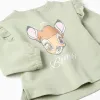 Cotton Sweatshirt with Ruffles for Baby Girls 'Bambi', Green