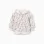 Hooded fleece jacket with floral pattern for baby girls, white