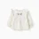 Brushed sweatshirt with embossed flowers for baby girls, white
