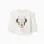 Cotton sweatshirt with Minnie print for baby girls, light beige