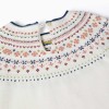 Knitted jumper with jacquard pattern for baby girls, white