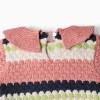 Knitted jumper with stripes for baby girls, pink/beige/blue/green