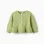 Cardigan with embroidered flowers for baby girls, lime green