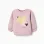 Brushed sweatshirt with printed hearts for baby girls, lilac