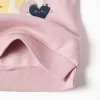 Brushed sweatshirt with printed hearts for baby girls, lilac