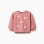 Sweatshirt with floral embossed print for baby girls, pink