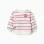 Striped brushed sweatshirt with Minnie for babies and girls, multicolour