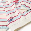 Striped brushed sweatshirt with Minnie for babies and girls, multicolour