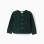 Knitted cardigan with cable details B&S for baby girls, dark green