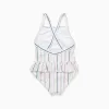 Swimsuit with ethnic stripes and ruffles B&S for baby girls, multicolour