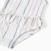 Swimsuit with ethnic stripes and ruffles B&S for baby girls, multicolour